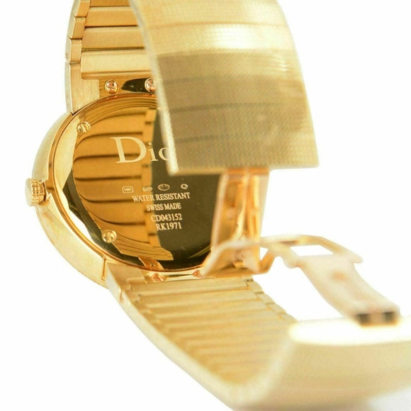 Christian Dior Turquoise Dial Swiss Gold Watch - Picture 3 of 5